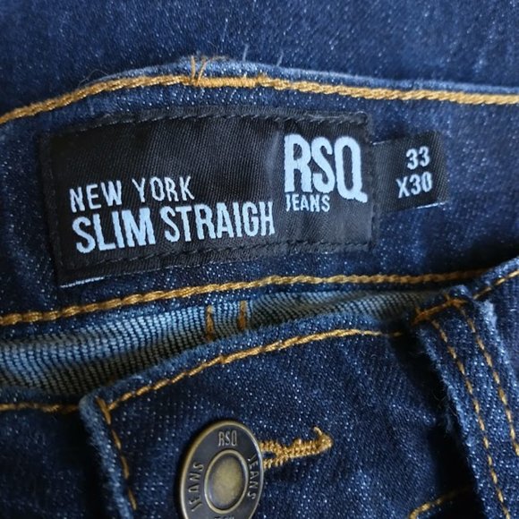 JEANS - RSQ Jeans New York Slim Straight 33x30 - Picture 3 of 3